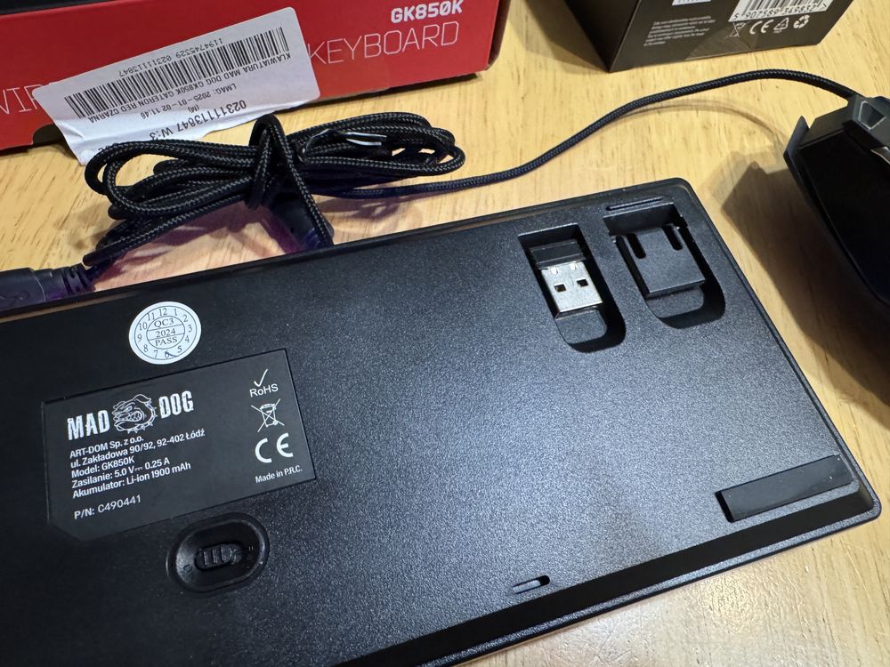 Komplet Gamingowy MadDog Klawiatura GK850K + Mysz GM515 + Podkladka