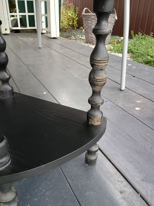 Szafka narożna czarna z szufladką