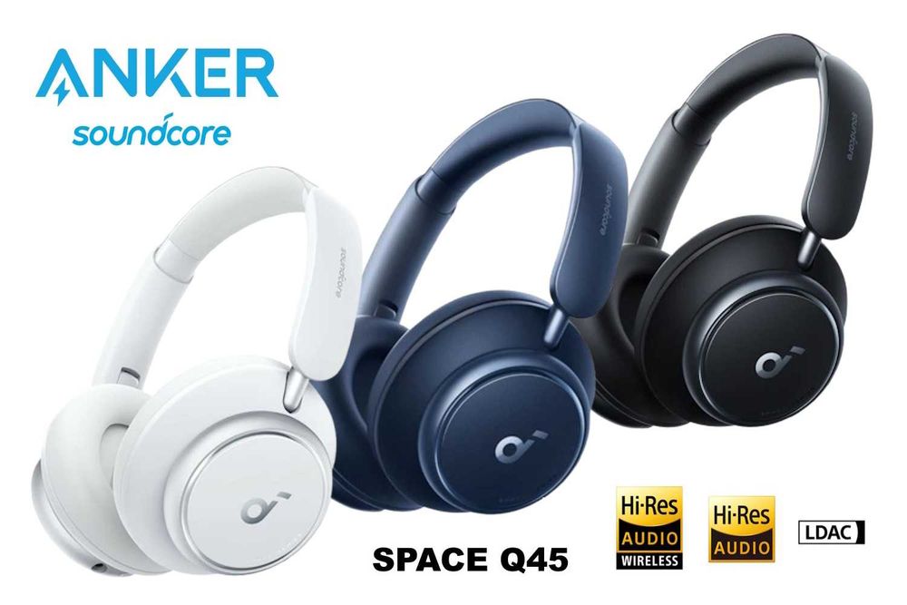 Навушники Anker SoundCore Space Q45 Black/White LDAC aptX BT5.3