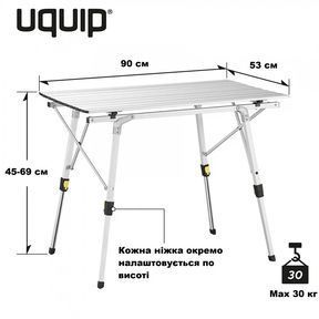 Стіл Uquip Veriety,Розкладний стілець Pinguin CLIMBER і Acropolis СТ-2