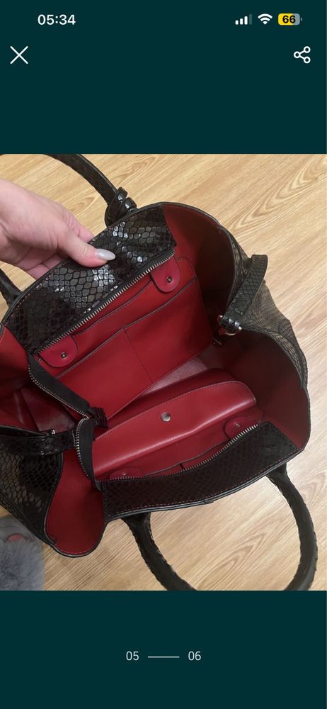 Шикарная кожаная сумка ДиоР (покупала в Европе) +подарок