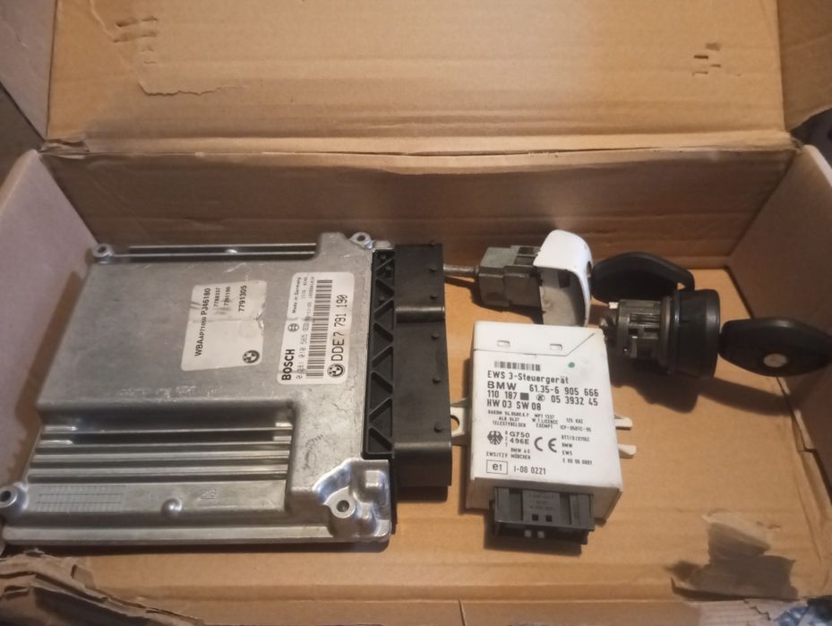 Centralina E46 320d 150cv + ews chave canhão de ignição e porta