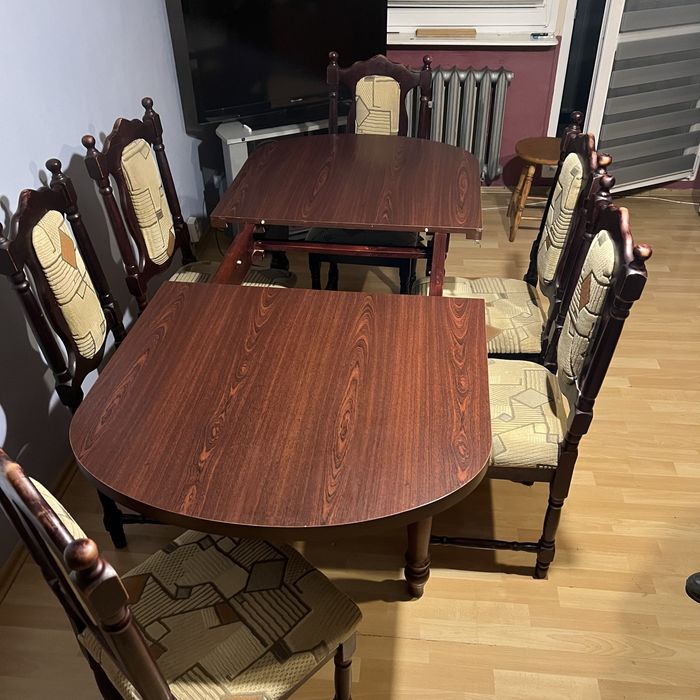 Stół rozkladany +6 krzesel