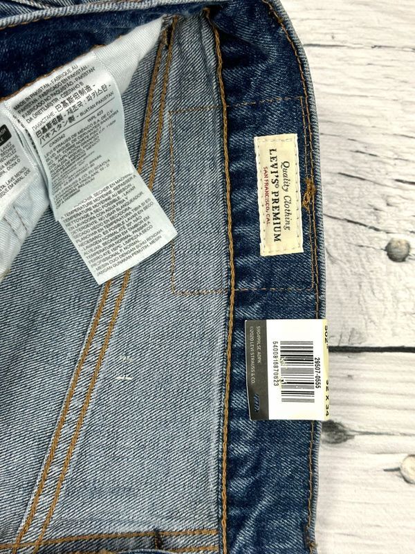 Levis Lot 502 Jeansy Męskie Spodnie Slim Taper Logowane r. W32 L34