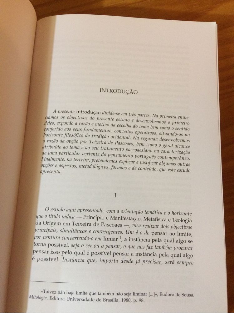 Princípio e manifestação metafísica e teológica da origem em Teixeira