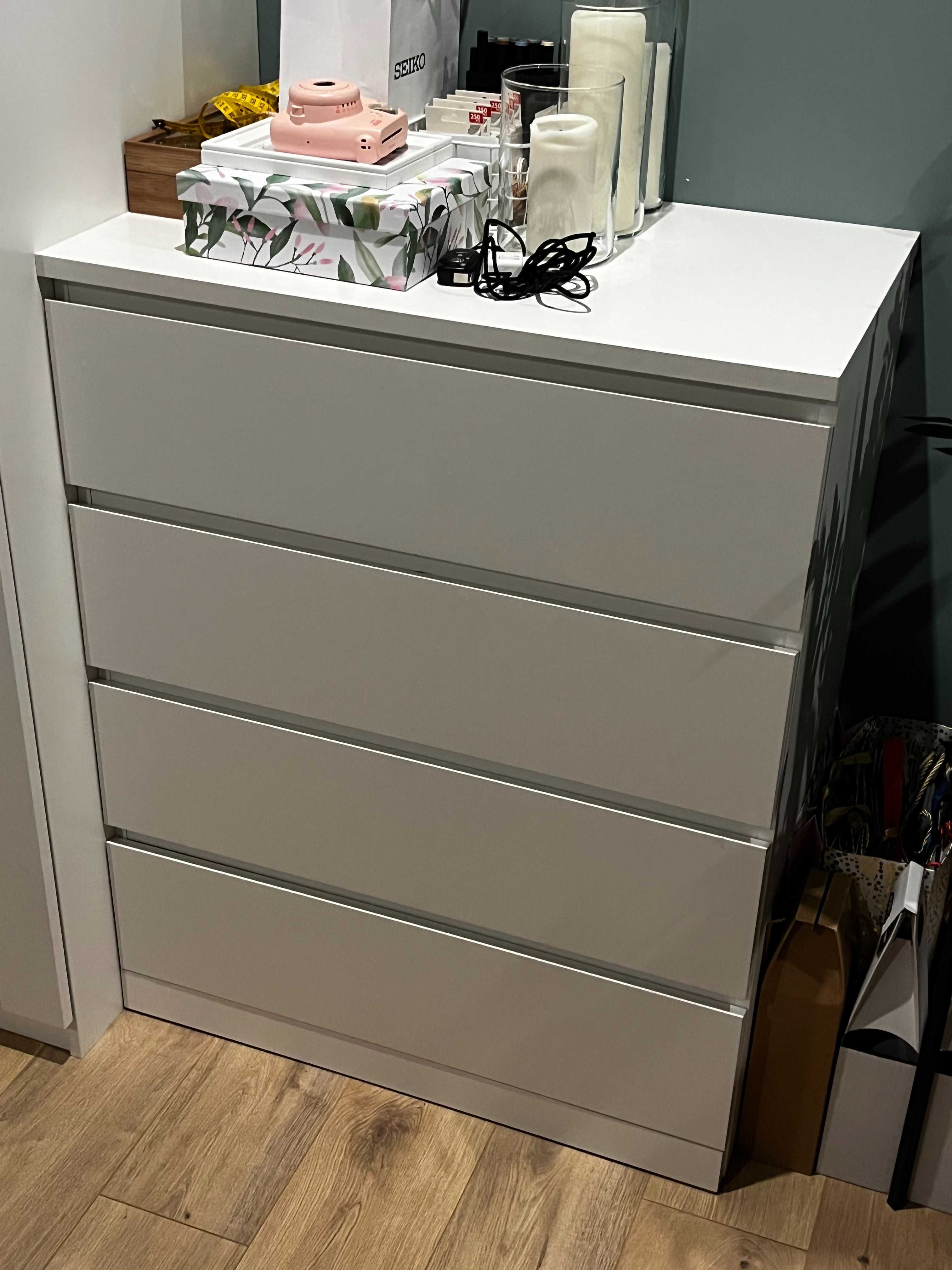 Komoda Malm IKEA Ikea 4 szuflady, biały, 80x100 cm