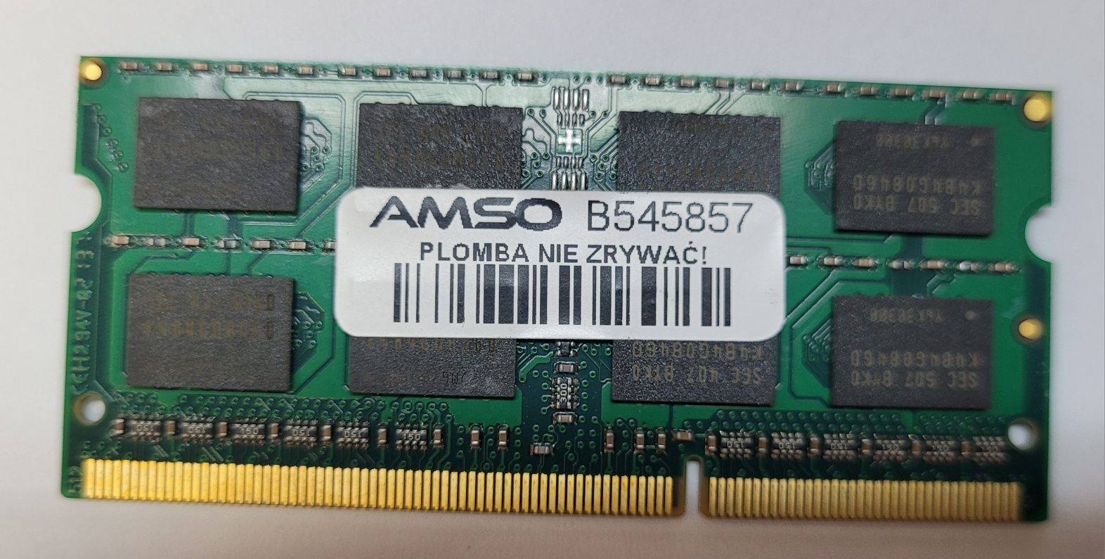 8GB DDR3L 1600MHz SO-DIMM 1.35V – używana, sprawna