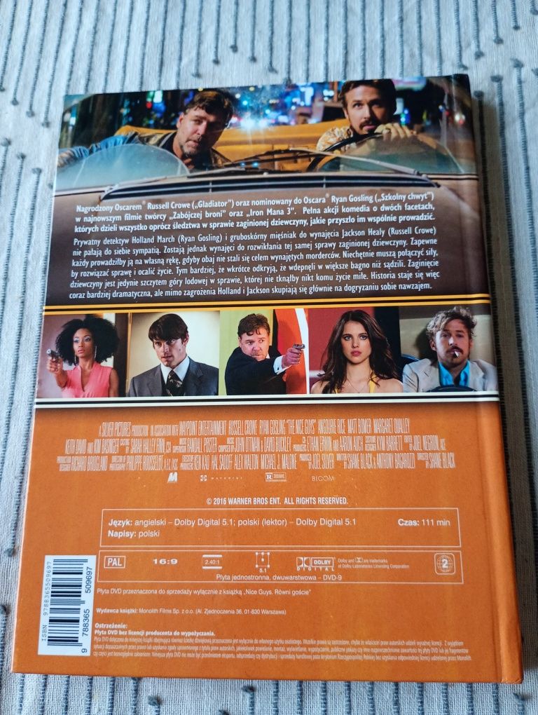Film DVD Nice guys Równi goście Russell Crowe Ryan Gosling komedia sen