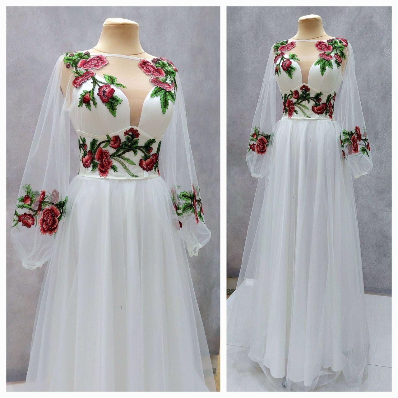 Весільна випускна сукня-трансформер в українському стилі , вишиванка