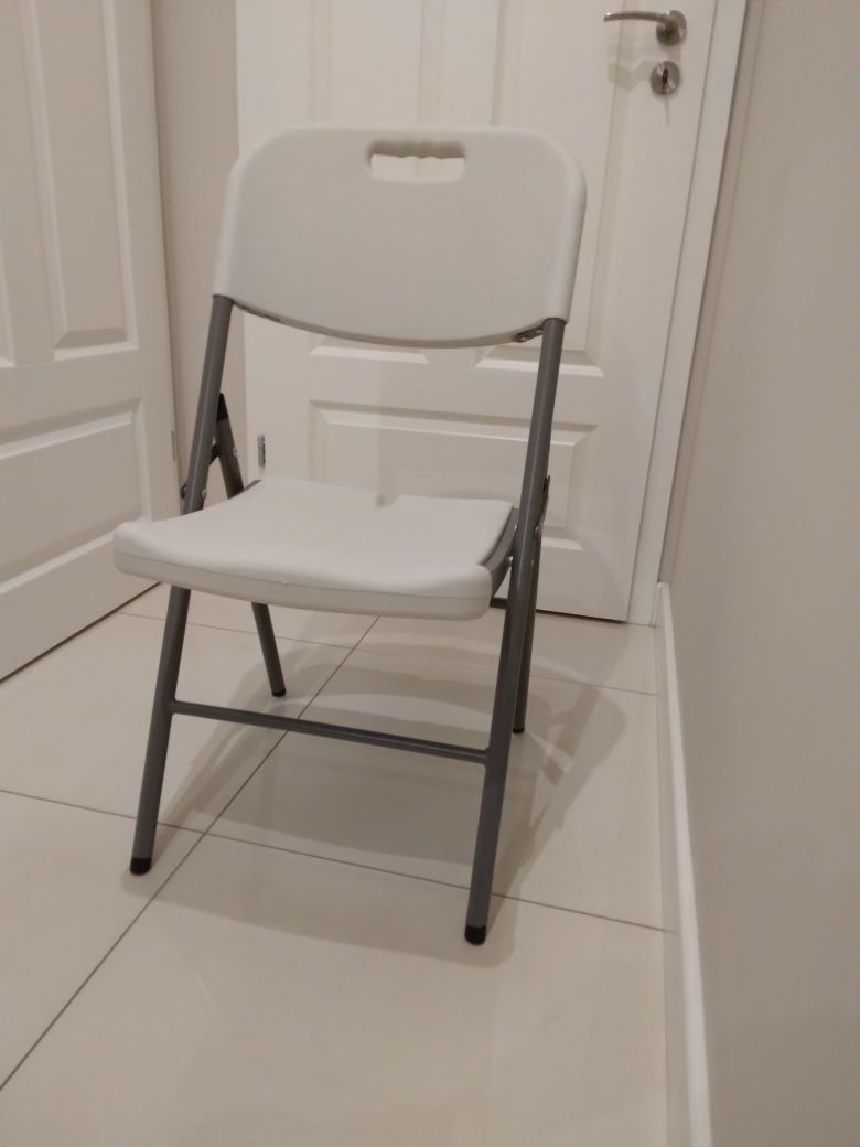 Krzesła krzesło składane cateringowe ogrodowe białe POLY 11