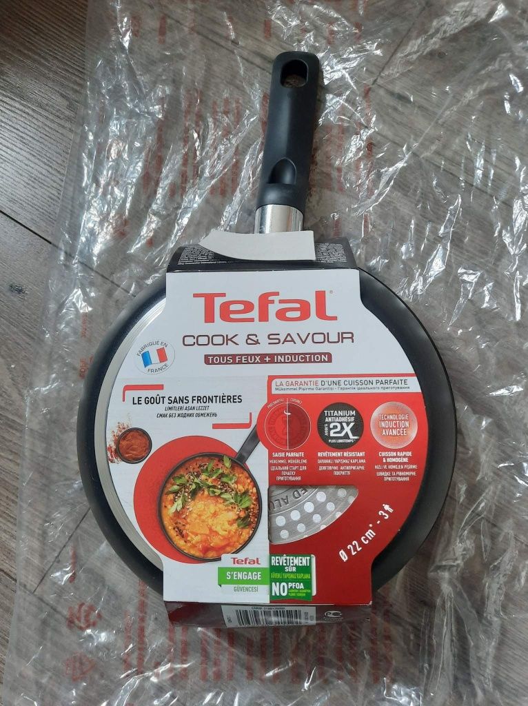 Nowa patelnia głęboka 22 cm Tefal Cook & Savour indukcja