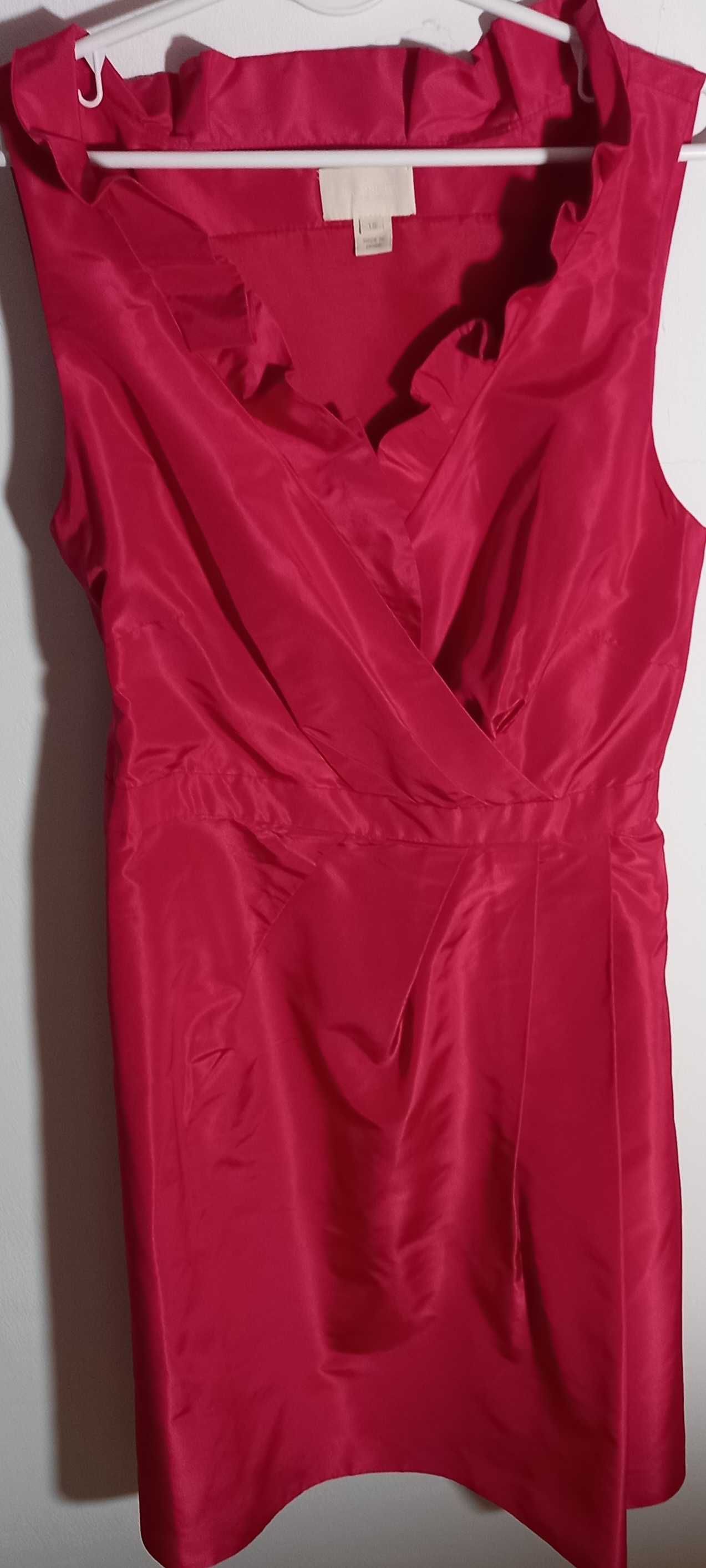 J.Crew – nowa wyjściowa suknia z tafety, 100% jedwab, midi, M/L, 800