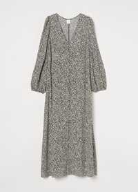 Сукня міді в  квітковий принт  з об'ємними рукавами H&M