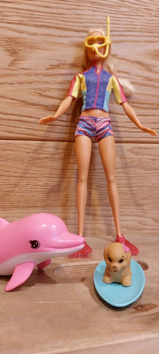 Barbie nurek  lalka mattel  FBD63 delfin magiczny nurkowanie zabawa pr