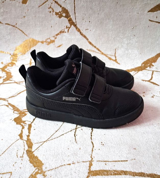 Czarne sportowe buty tenisówki adidasy na rzepy  puma courtflex  v3 31