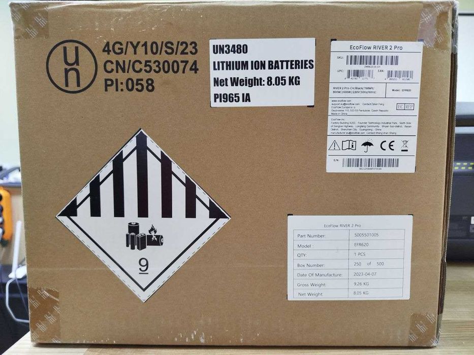 Зарядна станція EcoFlow RIVER 2 Pro/800 Вт/768 Вт⋅год/(RIVER2PRO) Нова