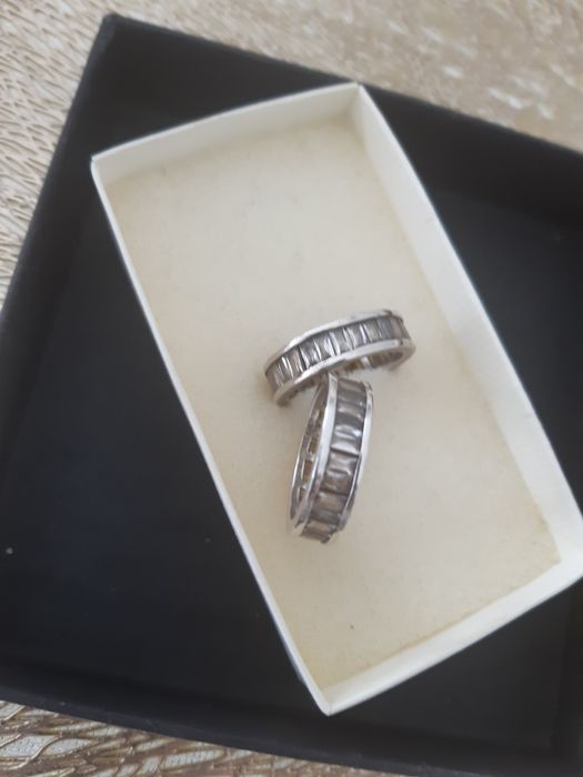 Dwie obrączki srebrne rozmiar13