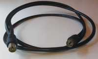 Kabel Przewód Antenowy 1,5m elastyczny Czarny