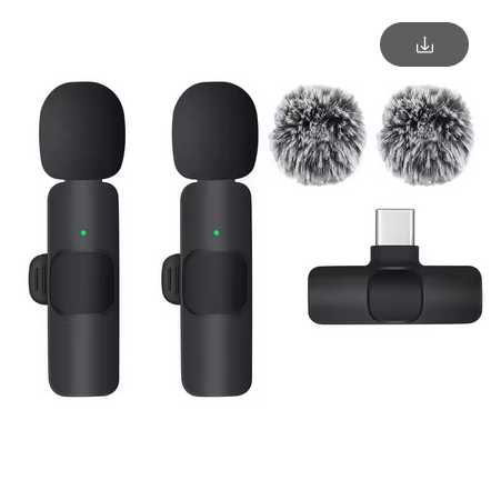 Microfone Lapela Sem Fios Duplo
