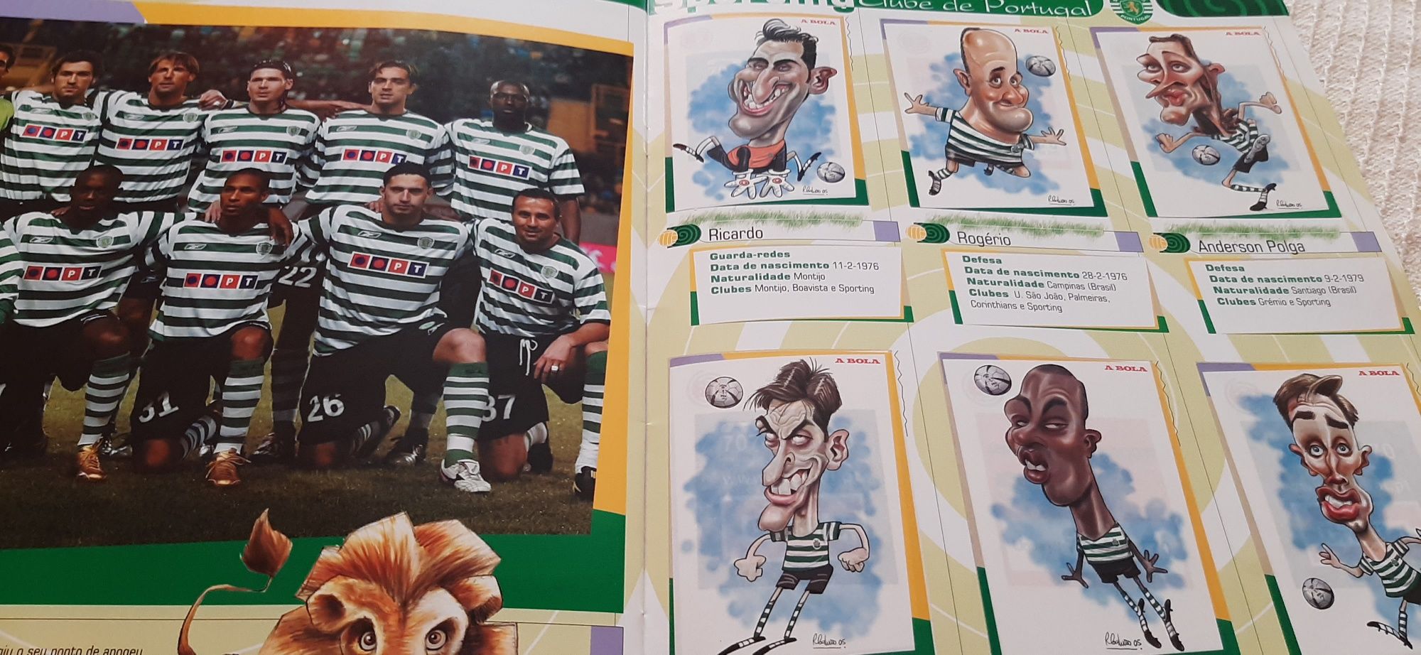 2 cadernetas cromos completas da bola/cromos por colar