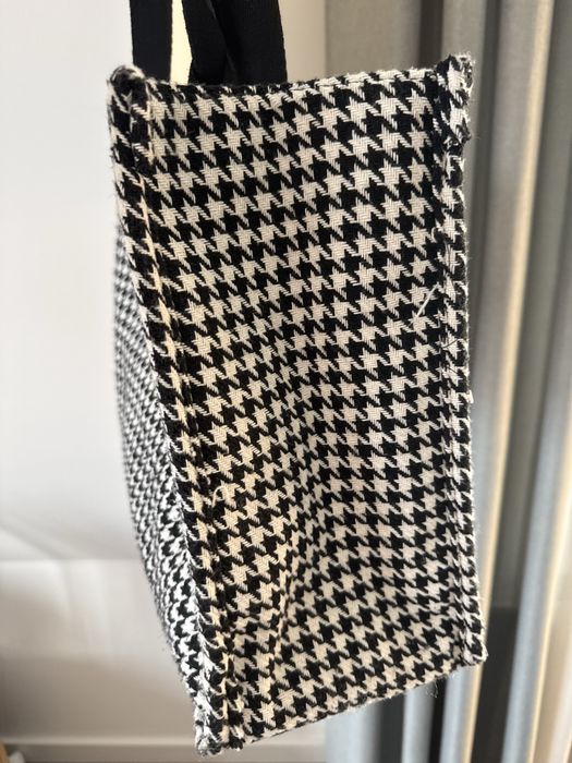 Torba shopper w pepitke duza miesci a4
