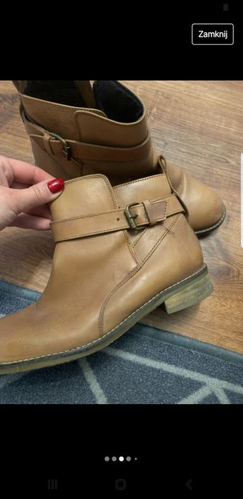 Botki skóra Pierre Cardin