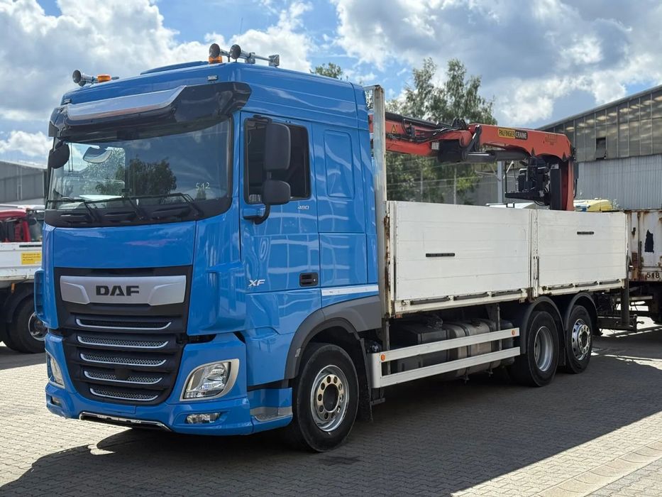 DAF XF 480 6x2 EURO6 SKRZYNIA Z HDS PALFINGER PK21000L  | Z Niemiec | 1 wł | Gotowy do pracy |