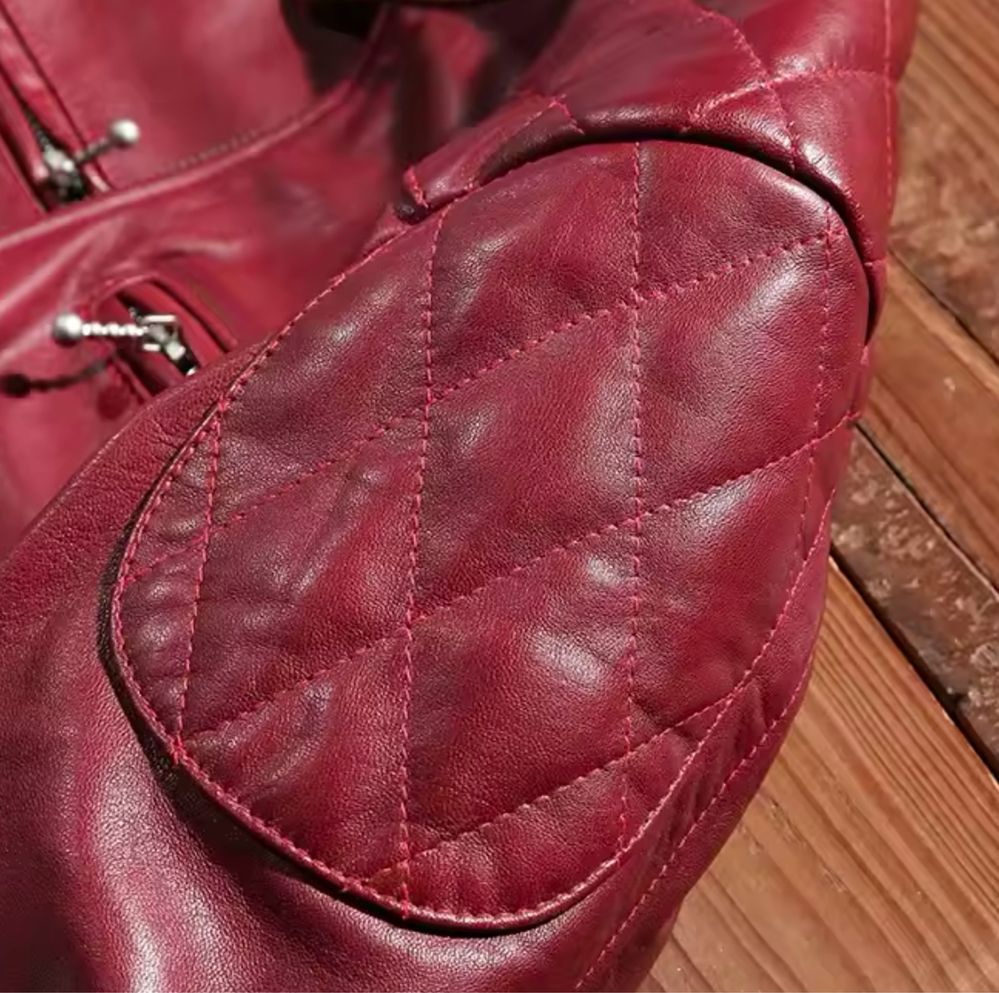 Kurtka skórzana ramoneska bikerka męska skóra naturalna moto jacket
