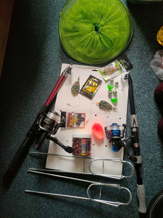 2 gotowe do użycia wędki na metode + dodatki