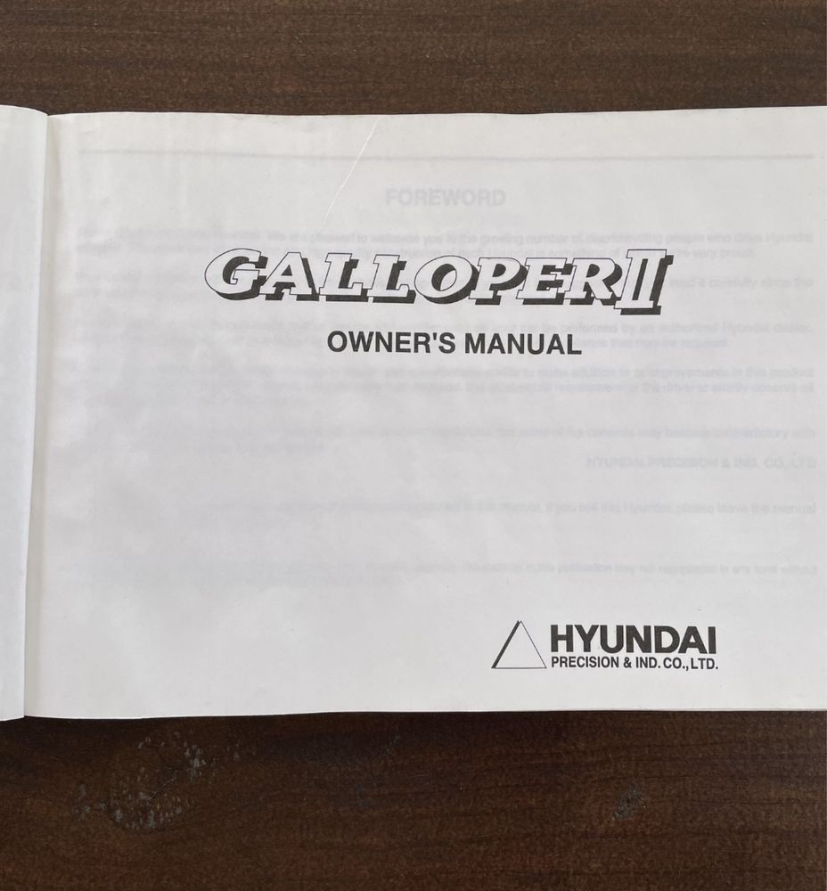 Manual Hyundai Galloper