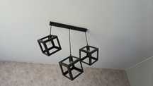 Lampa sufitowa czarna loft trzy punkty