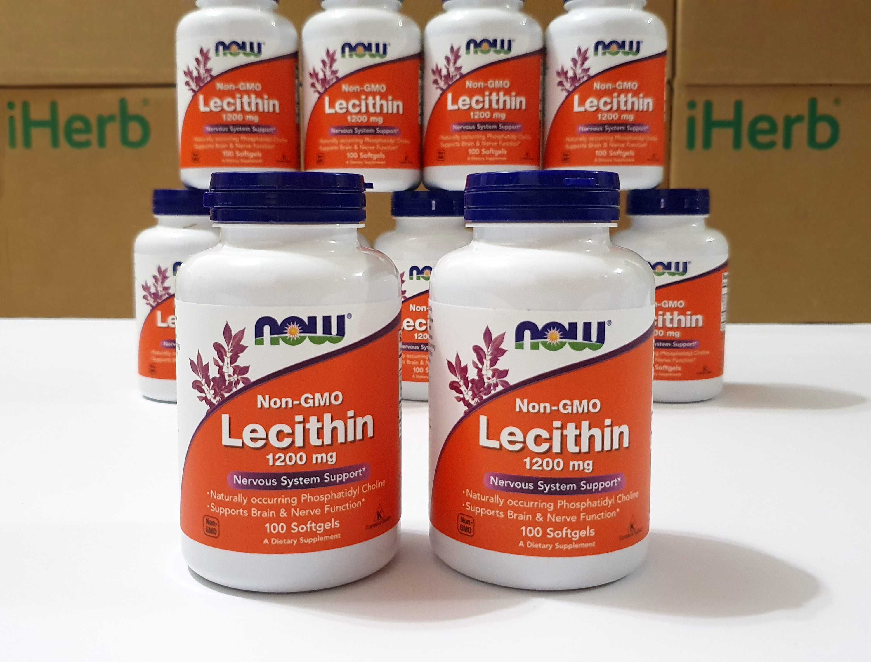 Лецитин соєвий Now Foods, 1200 мг, 100 шт та 200 шт. Lecithin.