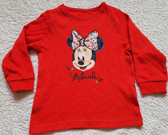 Disney Minnie Bluzka Piżama 9-12 miesięcy 74-80 cm