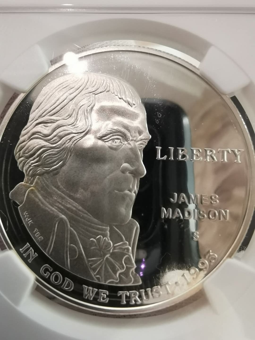 США 1 долар 1993р. Білль про права, Джеймс Медісон. СЛАБ NGS PF69