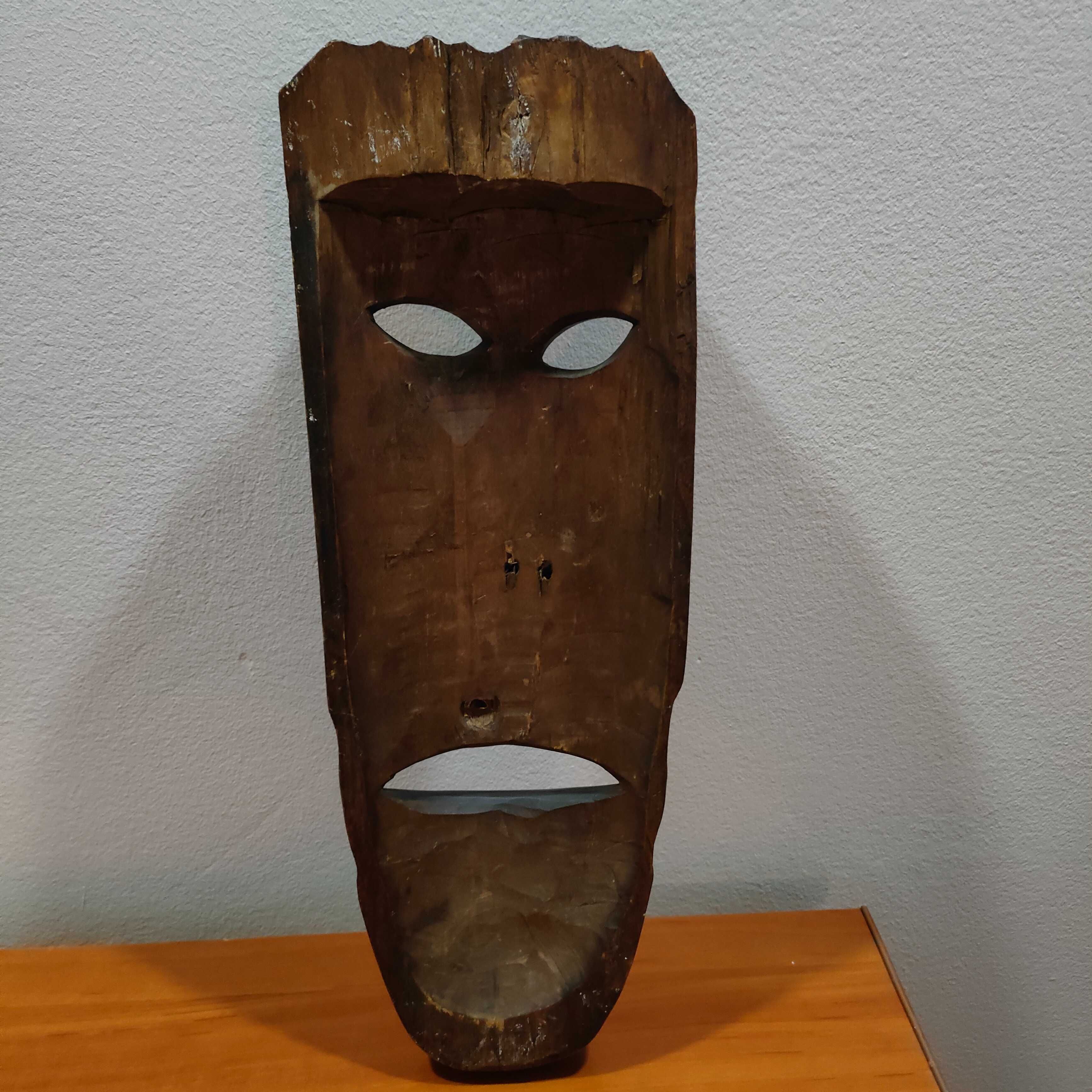 Maska drewniana rzeźba dekoracja ściany antyk afryka