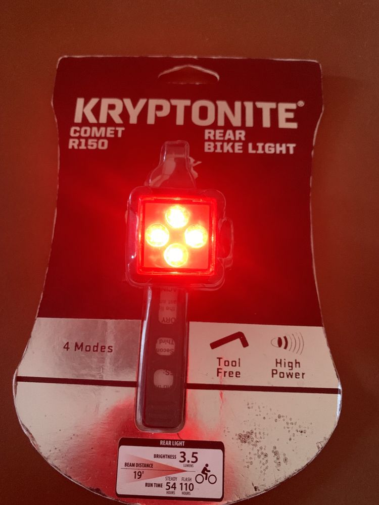 Фонарик для велосипеда / самоката kryptonite comet 150