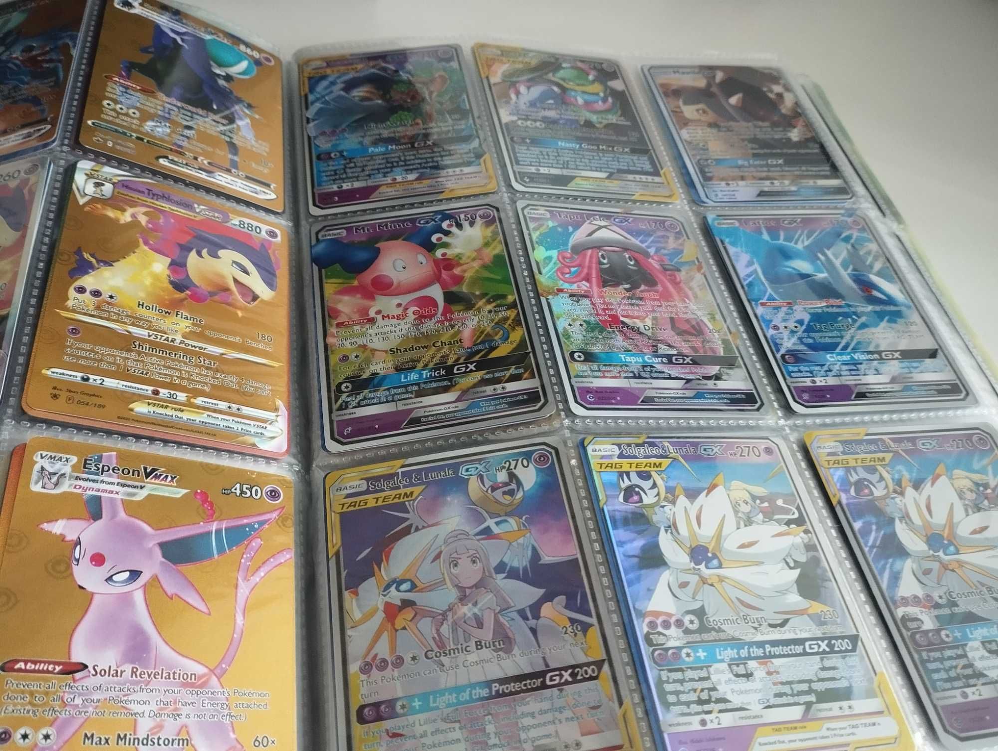 512 unikatowych kart foil POKEMON każda inna + 2 albumy komplet zestaw