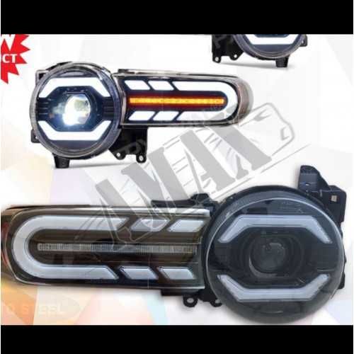 АКЦИЯ Передние фары+поворотники (LED) NEW DESIGN Toyota FJ Cruiser