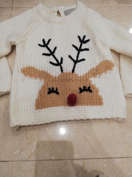 Camisola de lã como nova tamanho 9-12 meses