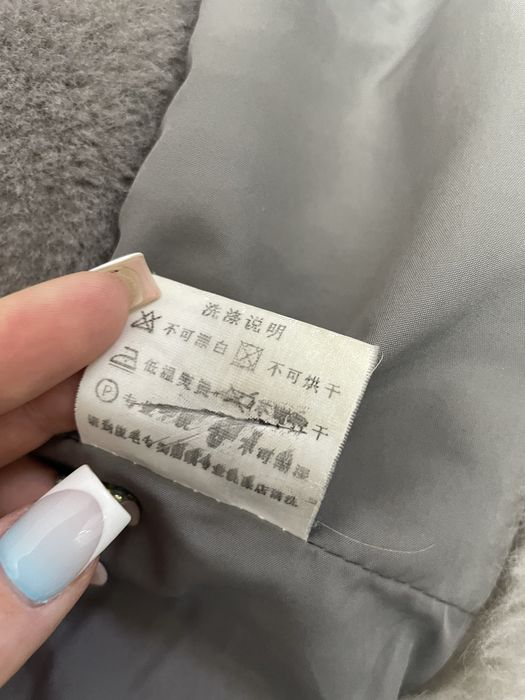 Дубленка авиатор из овчины с отделкой из меха песца S