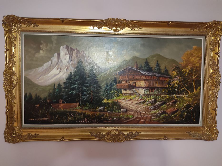 Duży obraz w stylowej ramie DUMONT