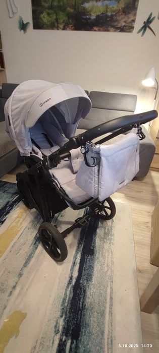 Zestaw 4w1: Wózek Coletto Astin + fotelik Maxi-Cosi + śpiworek Cottonm
