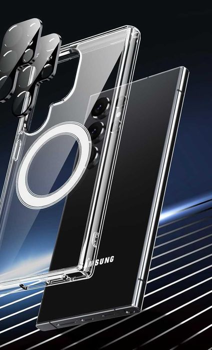 Bestcellcas etui magsafe Samsung Galaxy S24 Ultra 2szt szkło TWARDE