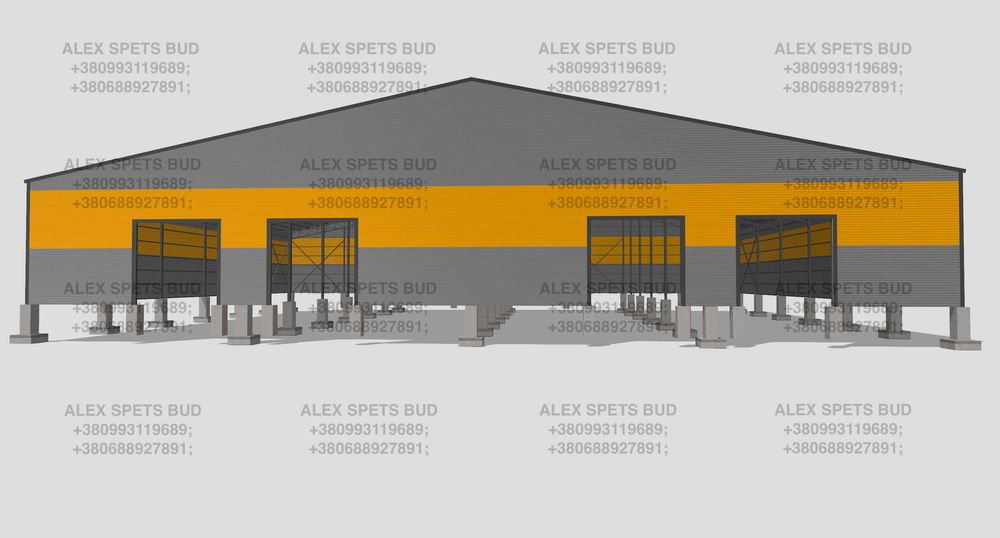 Побудуємо ангар склад (сендвіч-панелі) під ключ 48х36 або інший розмір