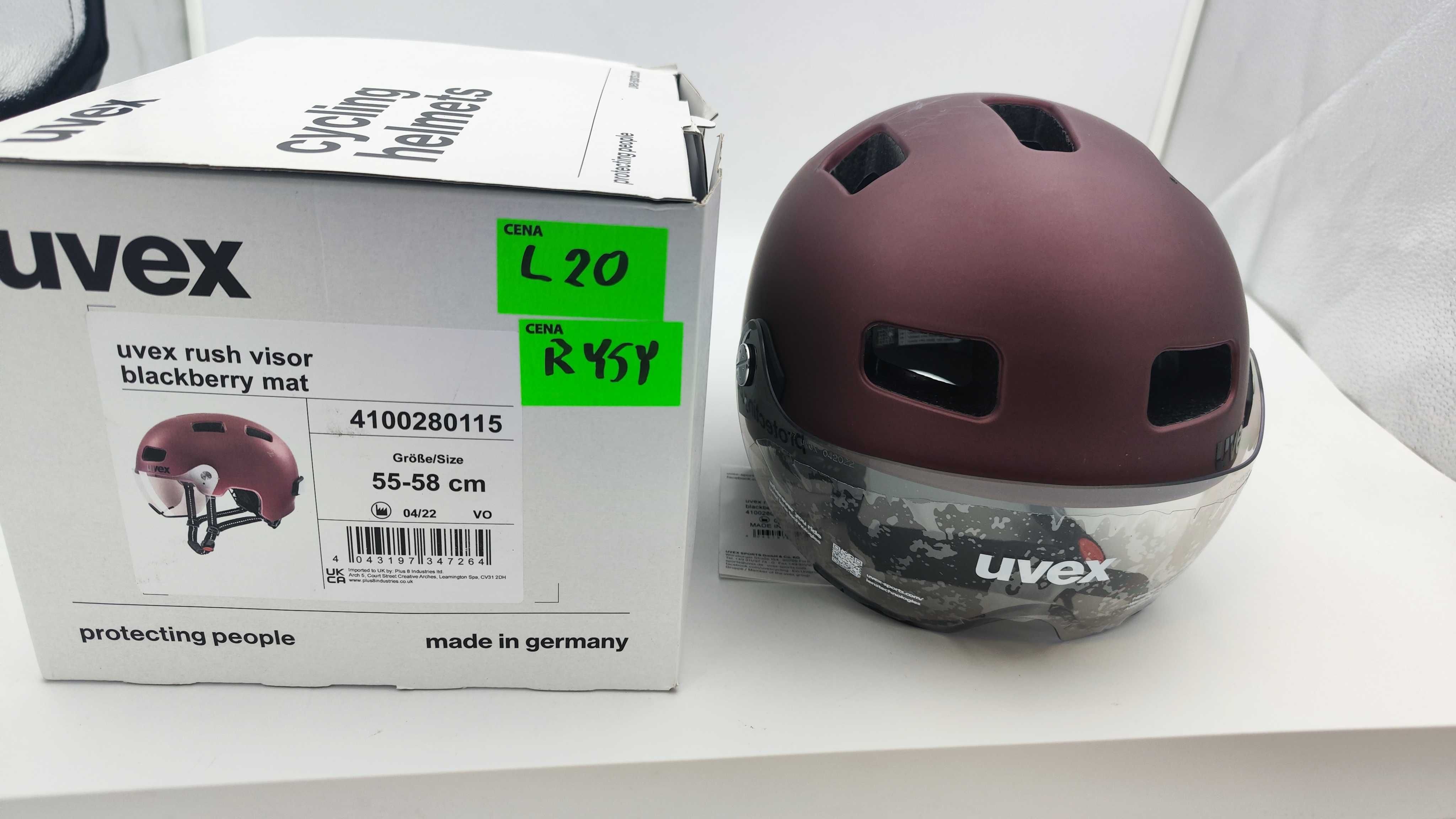 Kask Rowerowy Uvex Rush Visor r.55-58cm (L20)