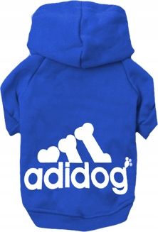 Bluza ADIDOG ubranko dla średniego psa kolor NIEBIESKI, rozmiar XXL