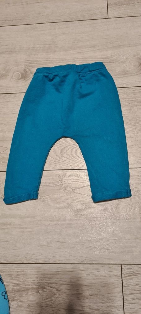 Spodnie r.74 turkusowe/niebieskie 5.10.15
