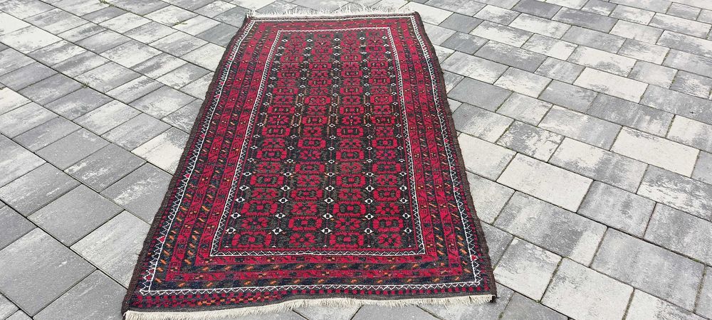 Afgański dywan 184 x 94 cm tkany ręcznie wełniany wełna perski