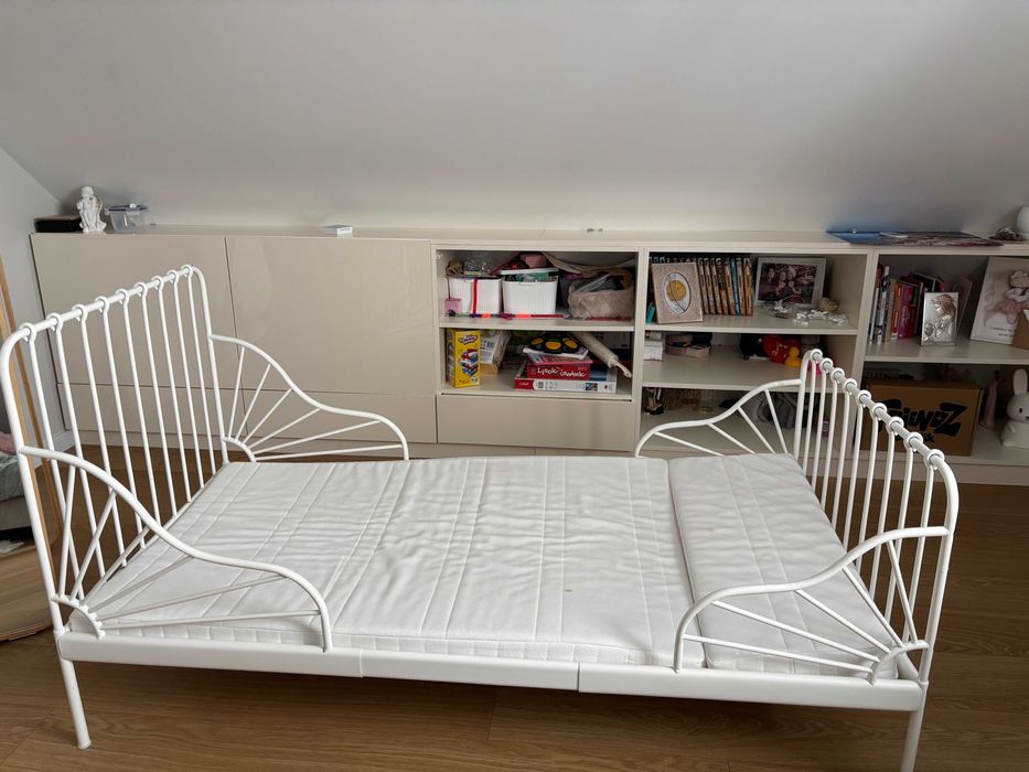 Łóżko Ikea Minnen 80x200 regulowane z materacem