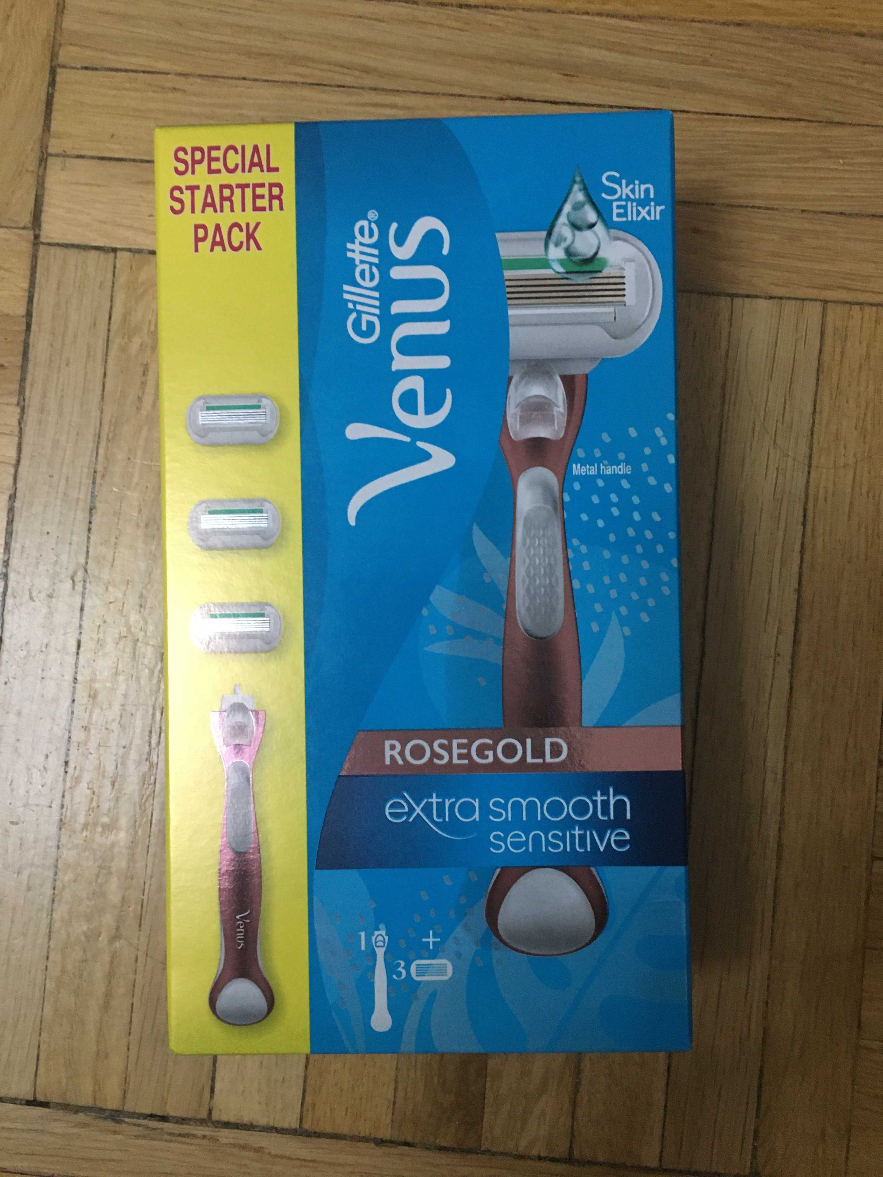 Maszynka Gillette Venus Extra Smooth Rosegold plus trzy wkłady